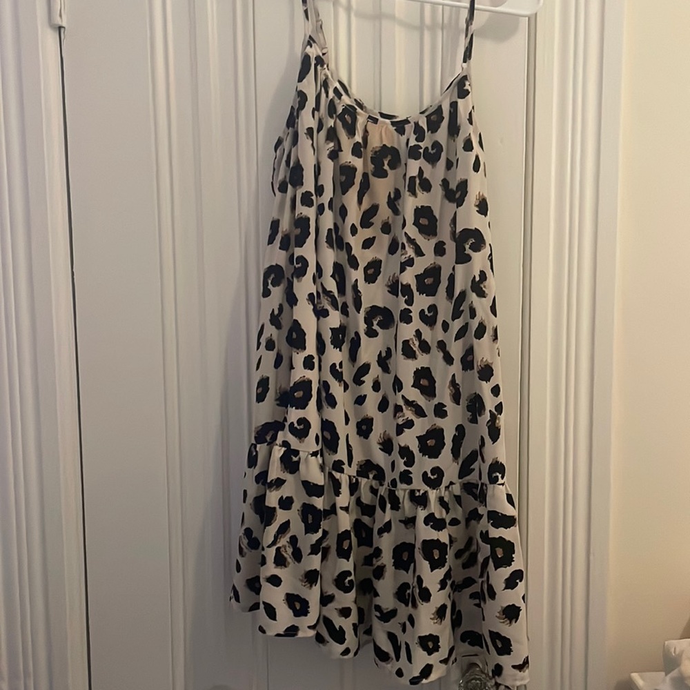 Casual leopard print summer dress